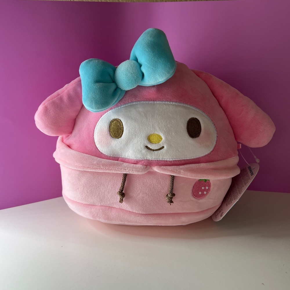 Squishmallows My Melody Plush 8" Pink Strawberry Hoodie Hello Kitty and Friends